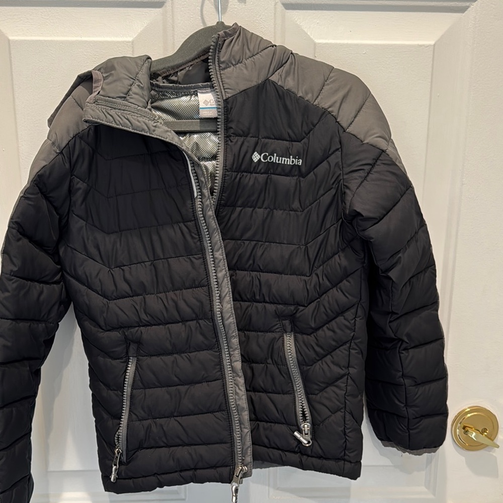 Columbia Black and Gray Quilted Puffer Jacket